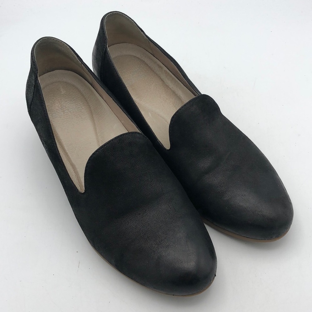 Dansko Preston Leather Block Heels Black Size 39